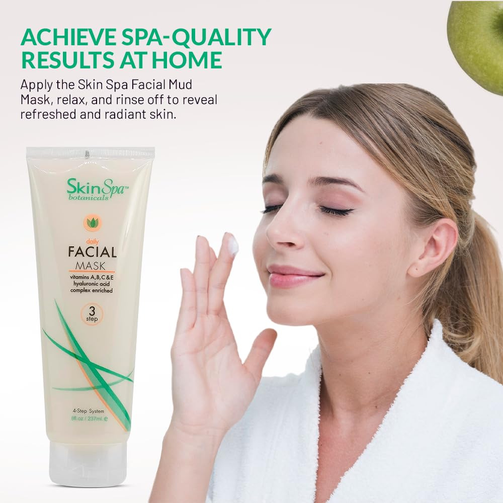 Images shows features of the Skin Spa Daily Facial Mud Mask