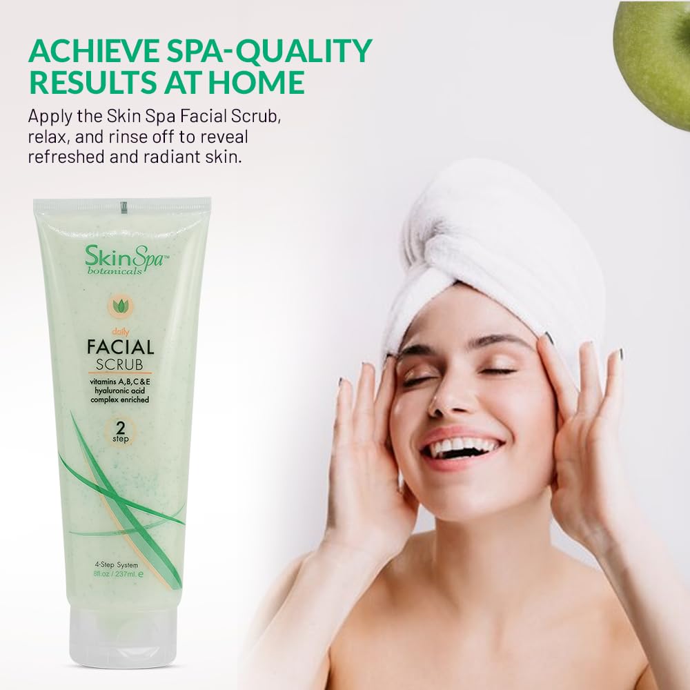 Image showing the features of the Skin Spa Daily Facial Scrub