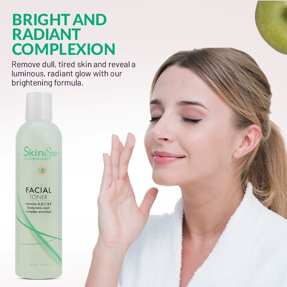 Image showing the features for the Skin Spa Daily Hydrating Facial Toner.