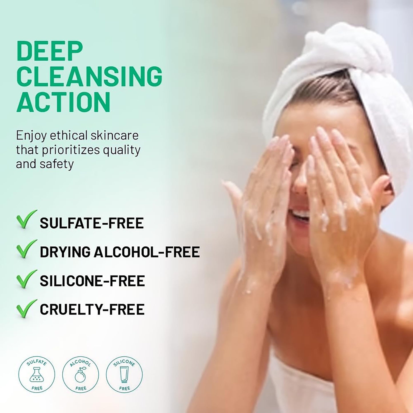 Image showing Skin Spa Gentle Makeup Cleanser's features.
