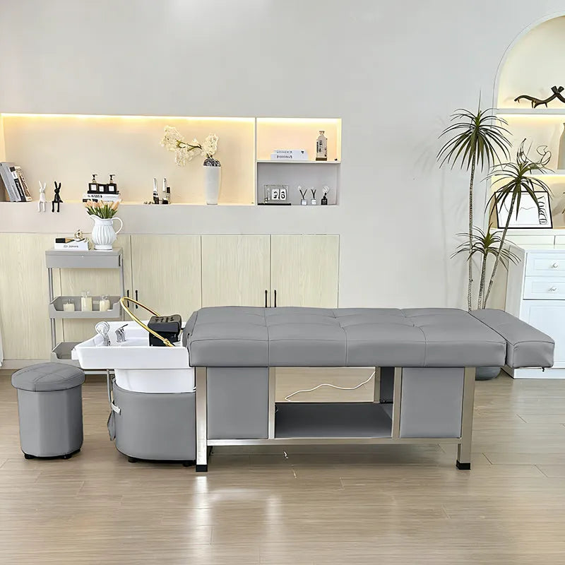 Profile image of the gray SSW 611-1D Fresh Water Japanese Head Spa Massage Bed
