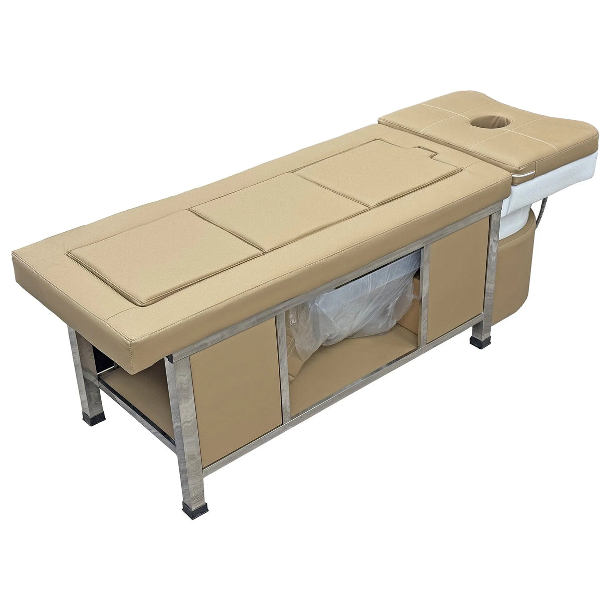 Main image of the light brown SSW 611-2 Japanese Head Spa Massage Bed
