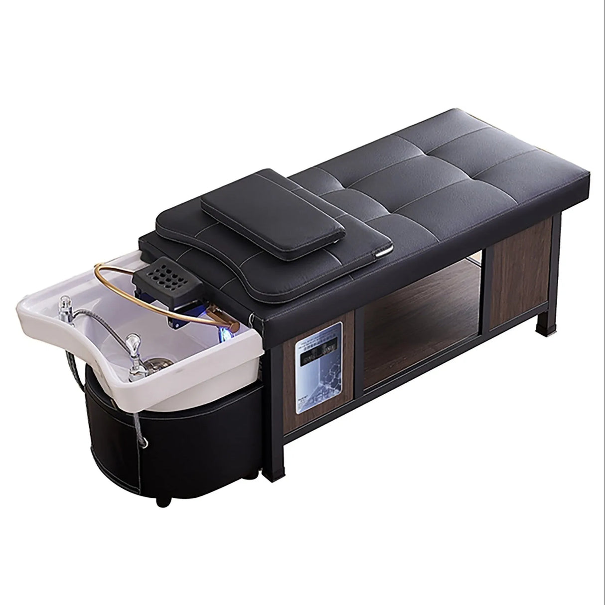Image of the white/back SSW 611-5C Japanese Head Spa Massage Bed.