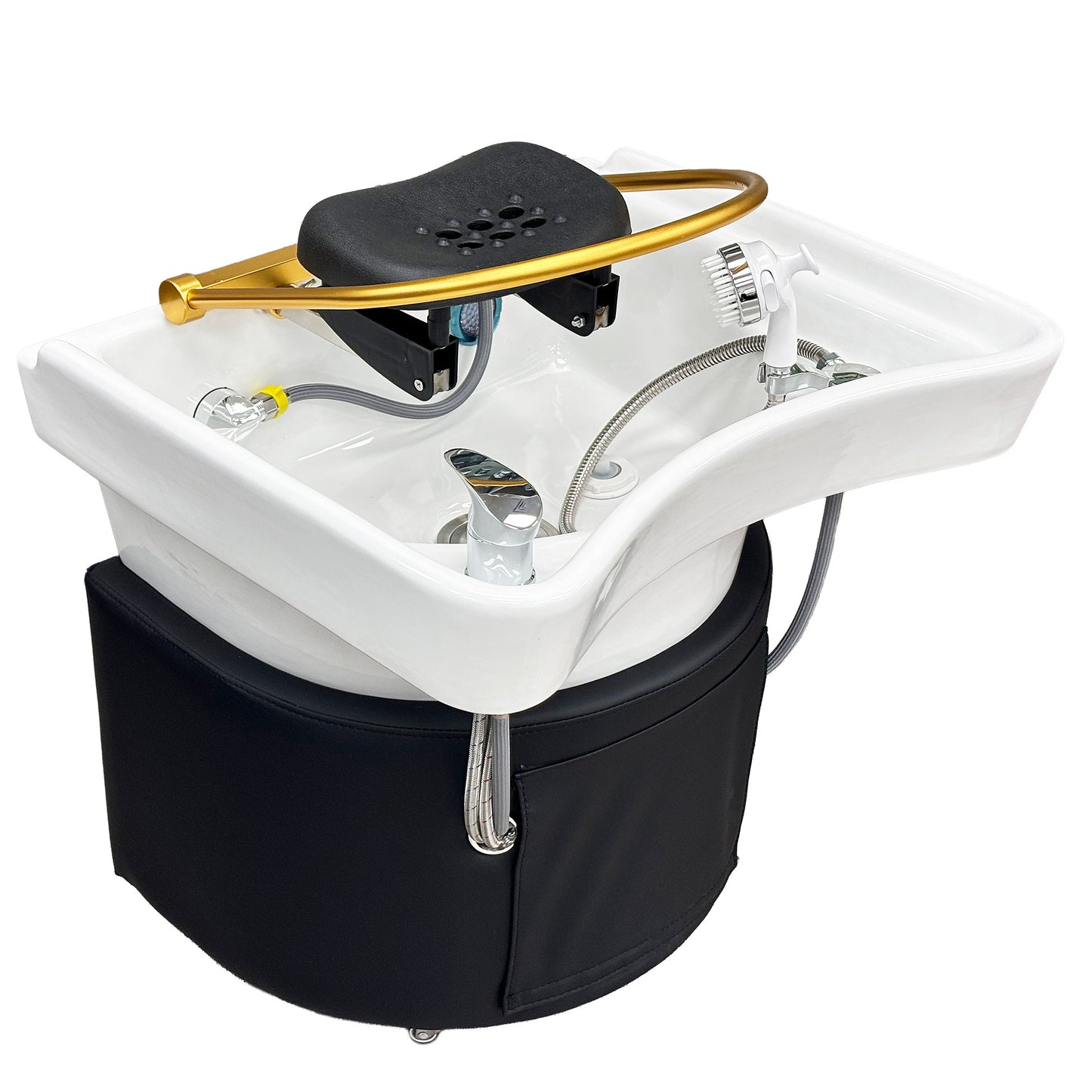 Left view of the black and white SSW 6114NP Head Sps Massage Bed.
