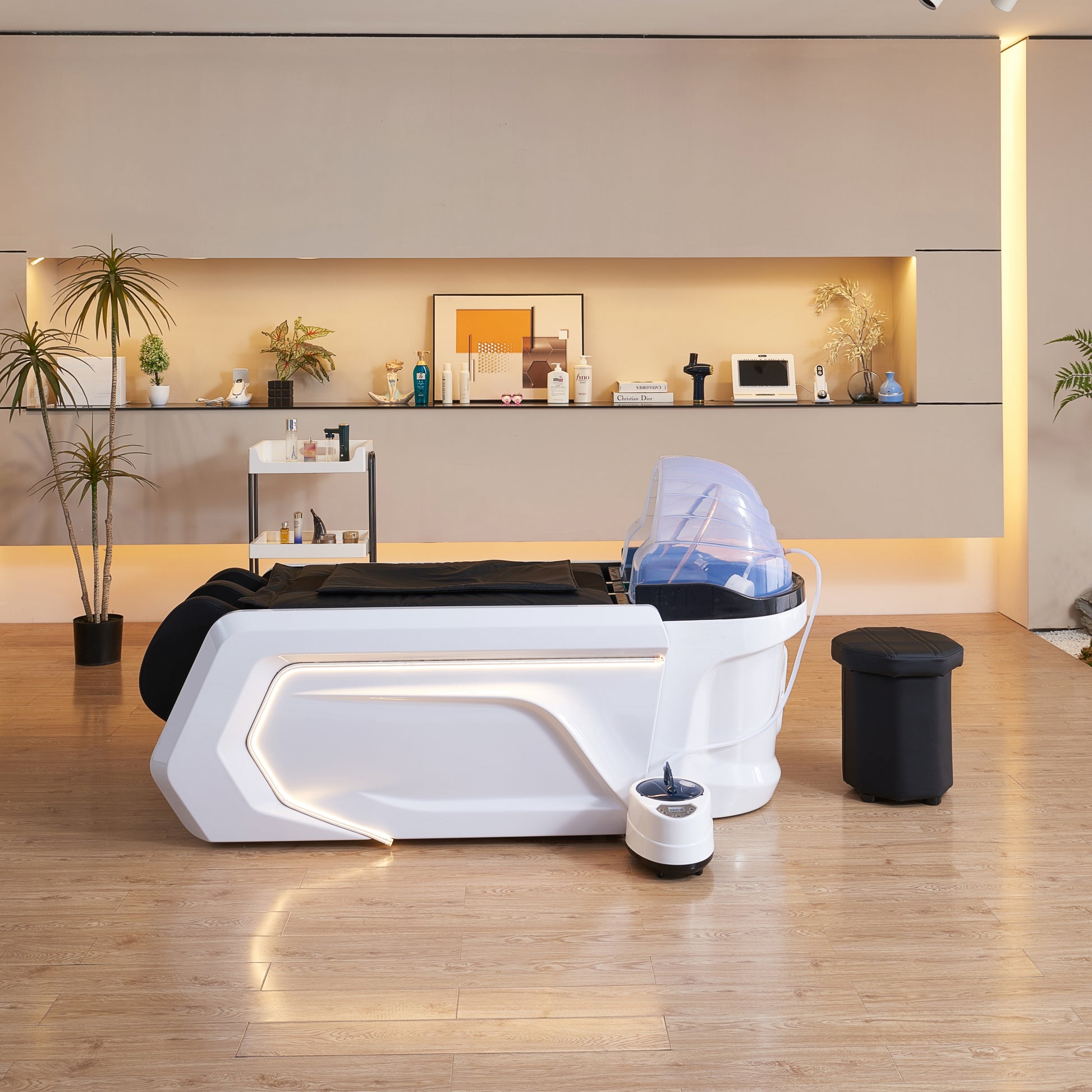 Lifestyle image of the SSW A035 Japanese Head Spa Massage Bed.