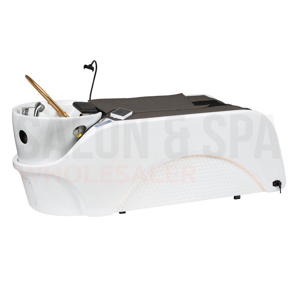 Image of the beige SSW A035 Japanese Head Spa Massage Bed.