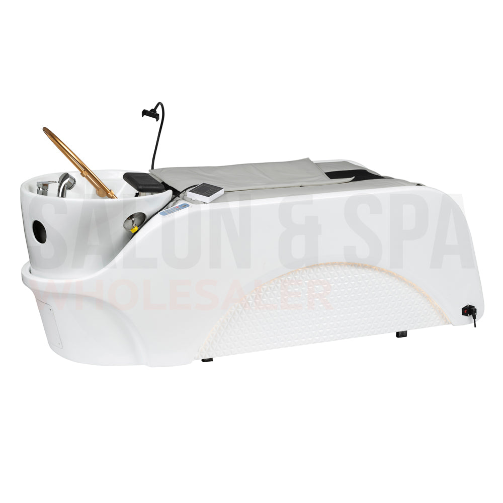Image of the white SSW A035 Japanese Head Spa Massage Bed.