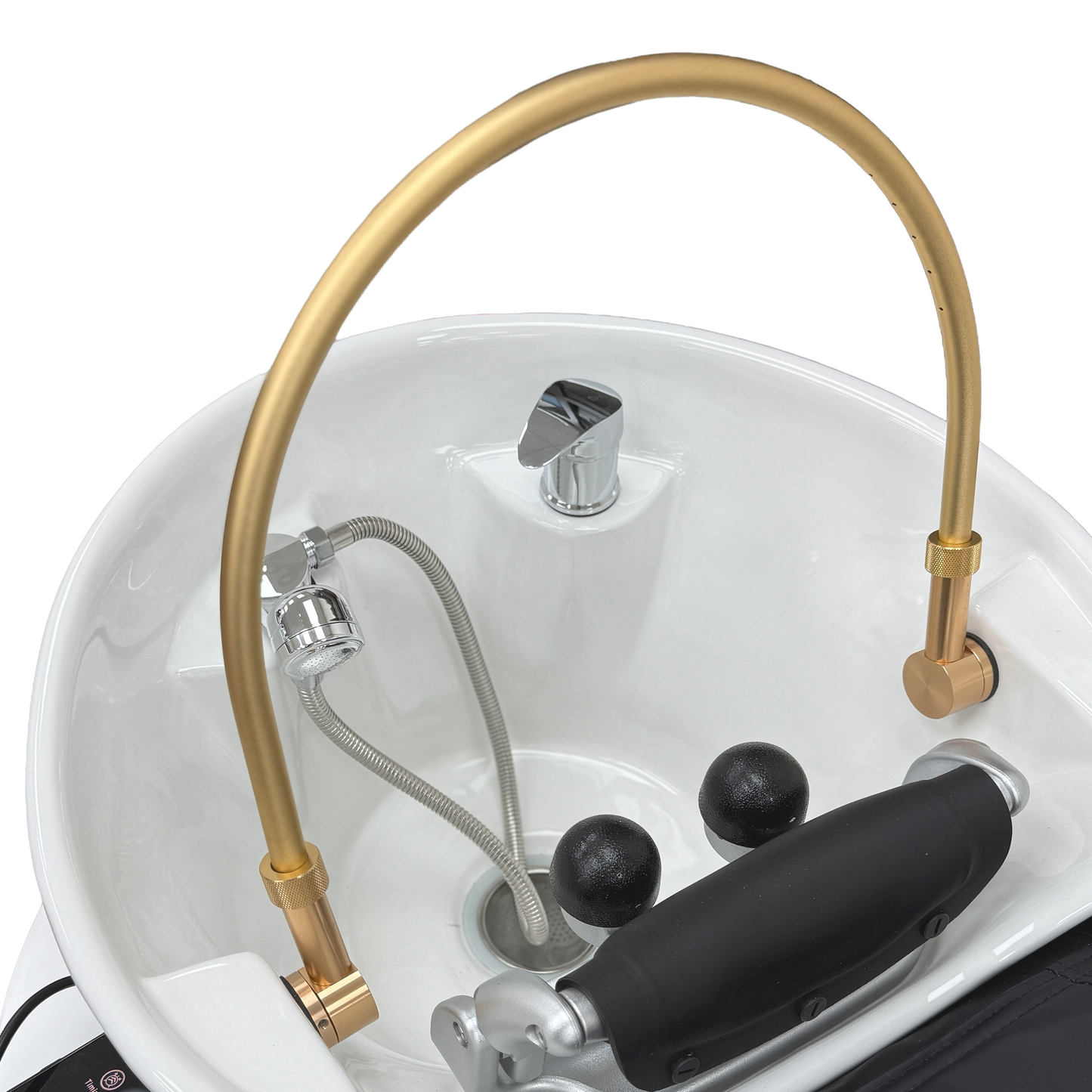 Detail image of the sink on the SSW B043 Japanese Head Spa Massage Bed.