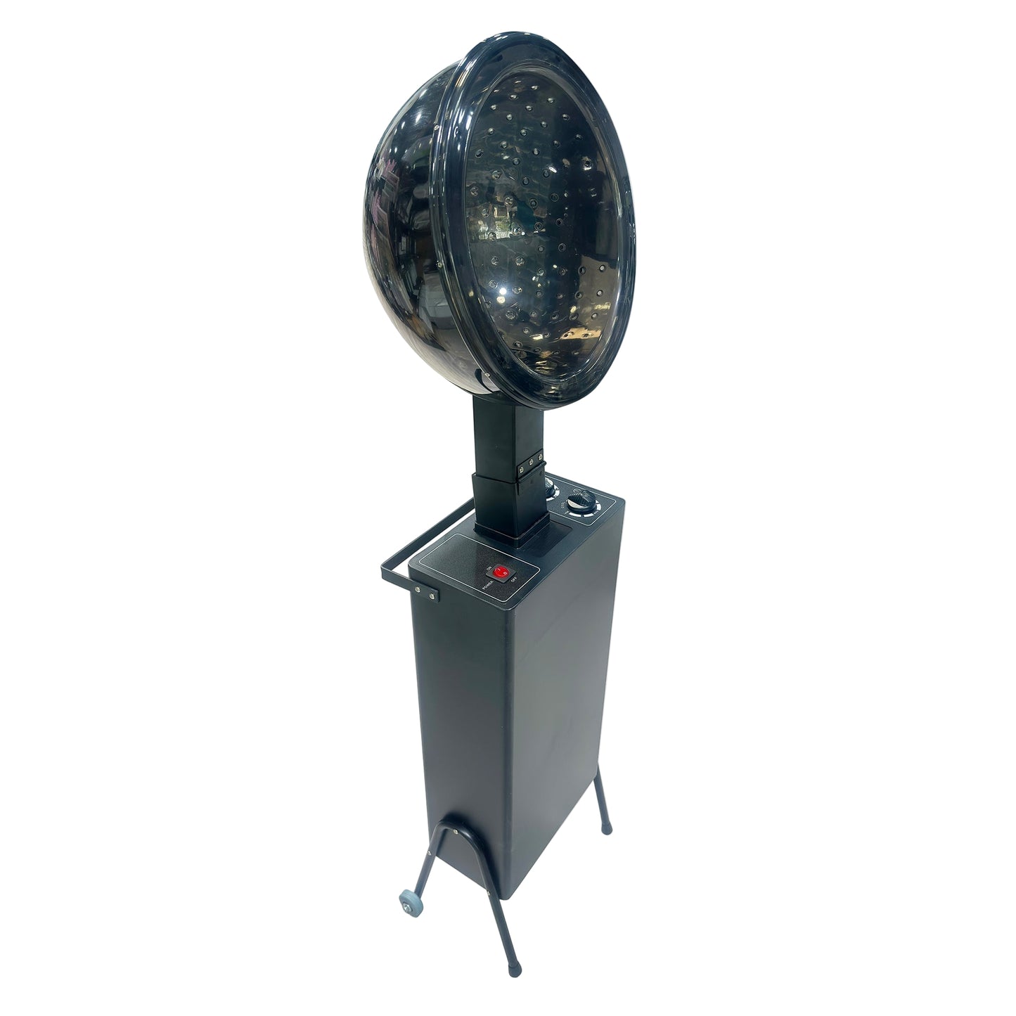 Image of the SSW M-1040 Portable Hair Dryer with the hood in the upright position.