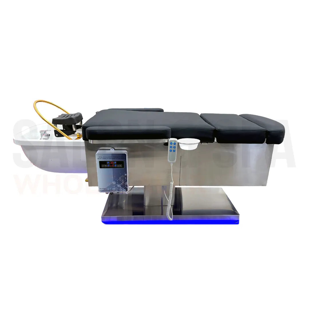 Profile view of the SSW M35 Electric Japanese Head Spa Massage Bed.