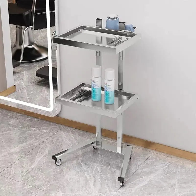 SW30 - Silver | Salon Folding Tray TROLLEY SSW