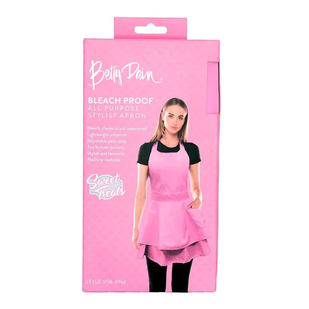 Sweet Treats Bleach Proof Apron | 958-PINK | BETTY DAIN HAIR COLORING ACCESSORIES BETTY DAIN