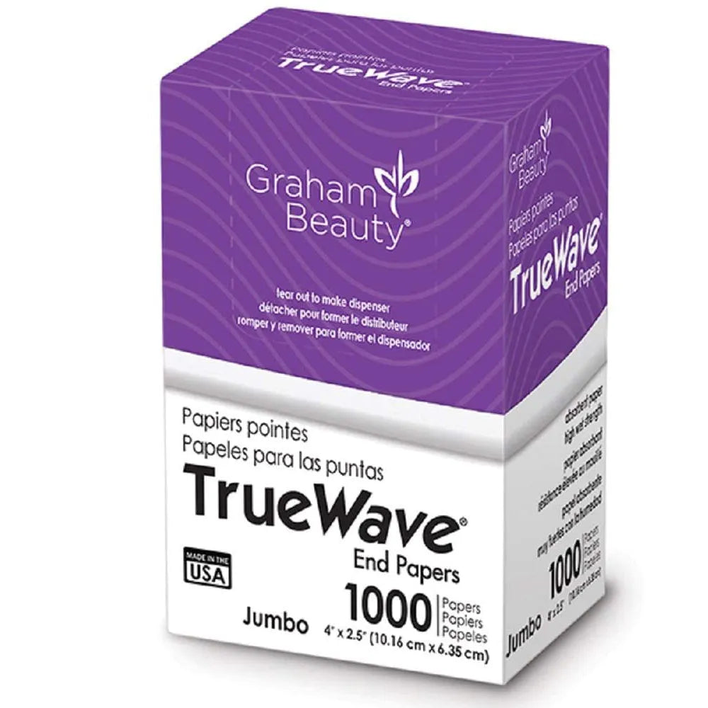 Truewave Jumbo End Paper | 1000 pack | 4" x 2.5" | GRAHAM BEAUTY Towels GRAHAM BEAUTY