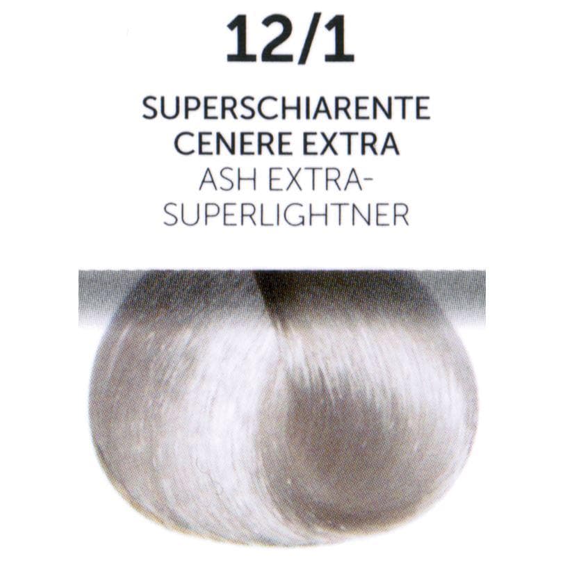 Perlacolor 12/1 Ash Extra Super Lightener Permanent Hair Dye 100 ml - Long-lasting color for salon treatments.