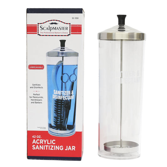 Acrylic Sanitizing Jar | 42oz | SC-550 PERSONAL CARE SCALPMASTER