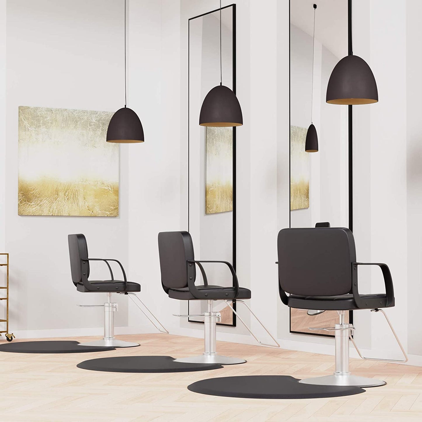 Anti-Fatigue Floor Mat | Black | Semi Circle | 7/8 in. Thick FLOOR MAT SSW