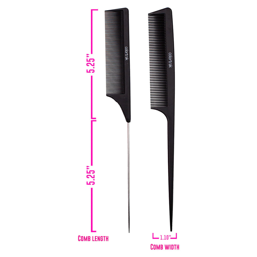 Carbon Fiber Combs | 2PK Black | 7048-2PK | COLORTRAK Combs & Brushes COLORTRAK