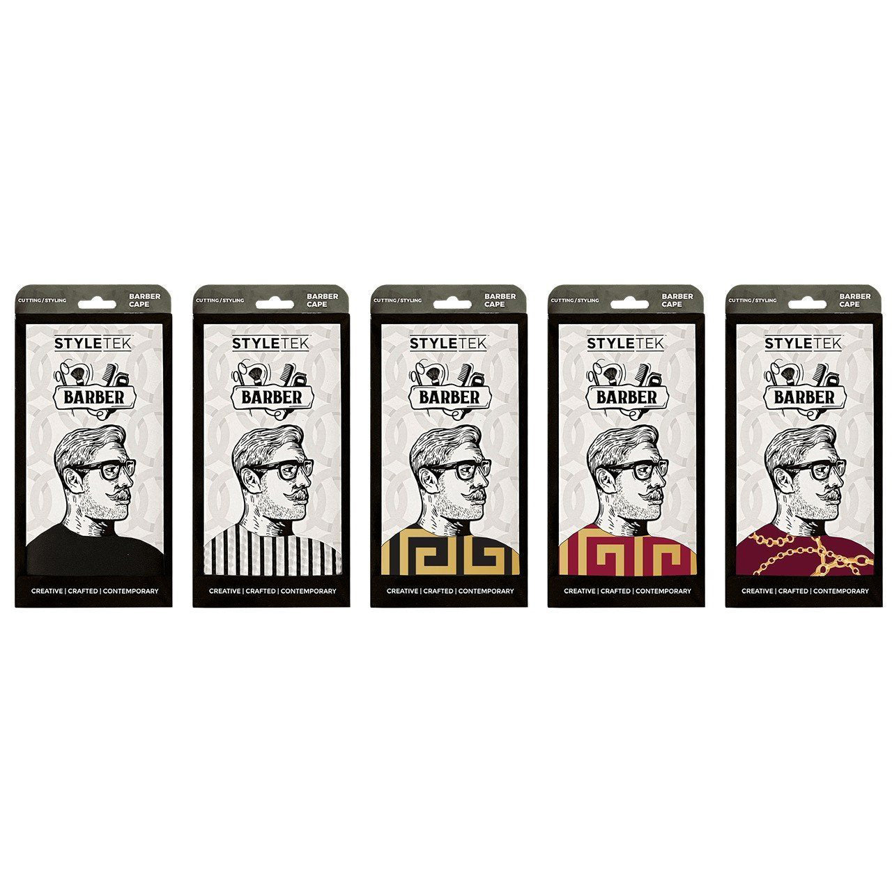 “Chain It Up” Pattern | BARBER CAPE | STYLETEK Hairdressing Capes & Neck Covers STYLETEK