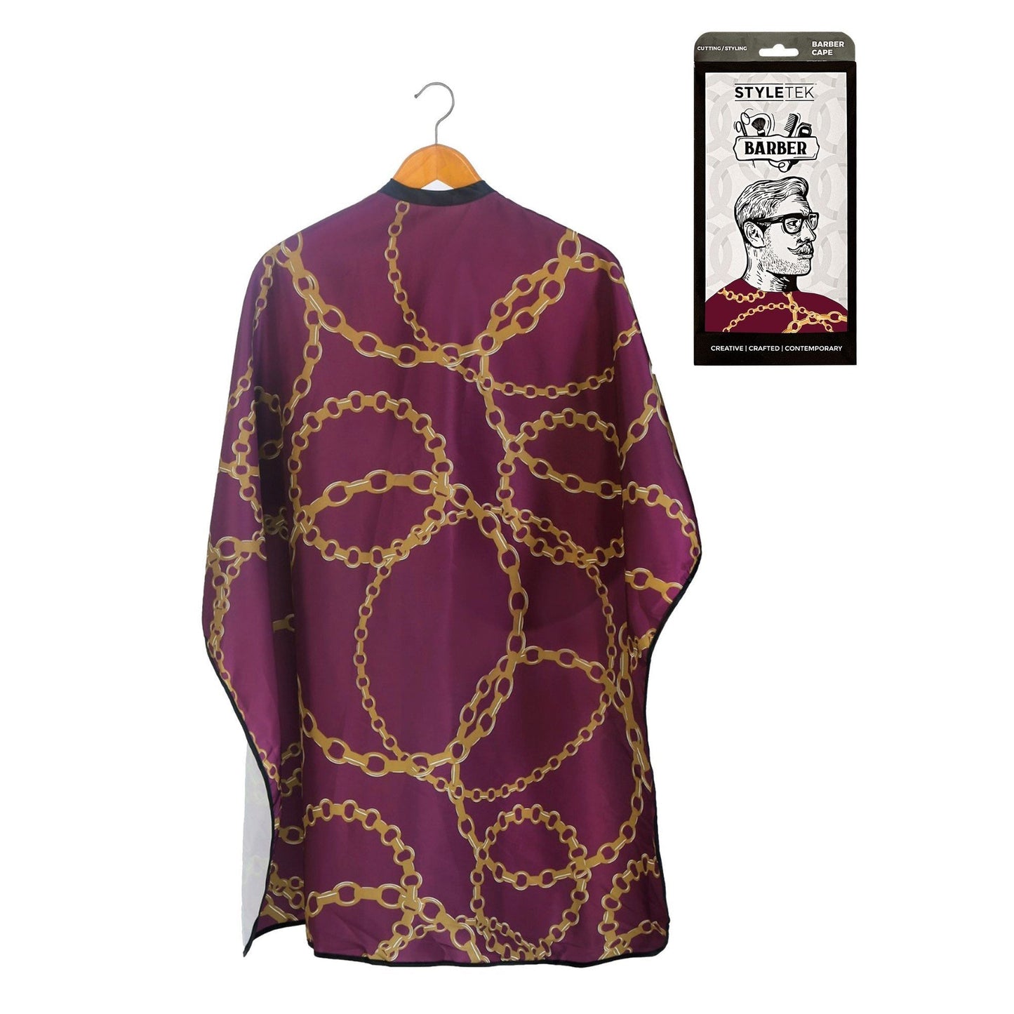 “Chain It Up” Pattern | BARBER CAPE | STYLETEK Hairdressing Capes & Neck Covers STYLETEK