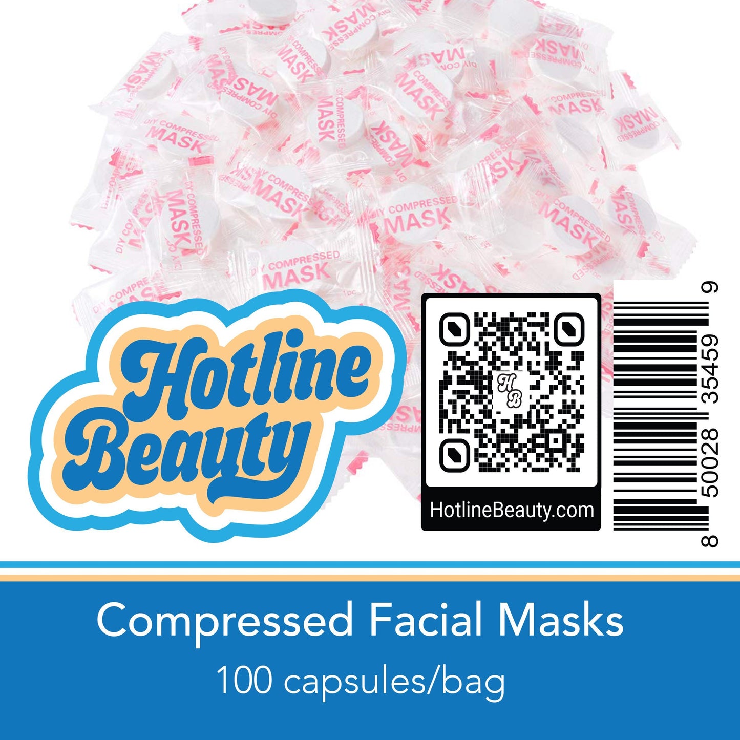 Compressed Facial Masks | 100 Pack SPA HOTLINE BEAUTY 