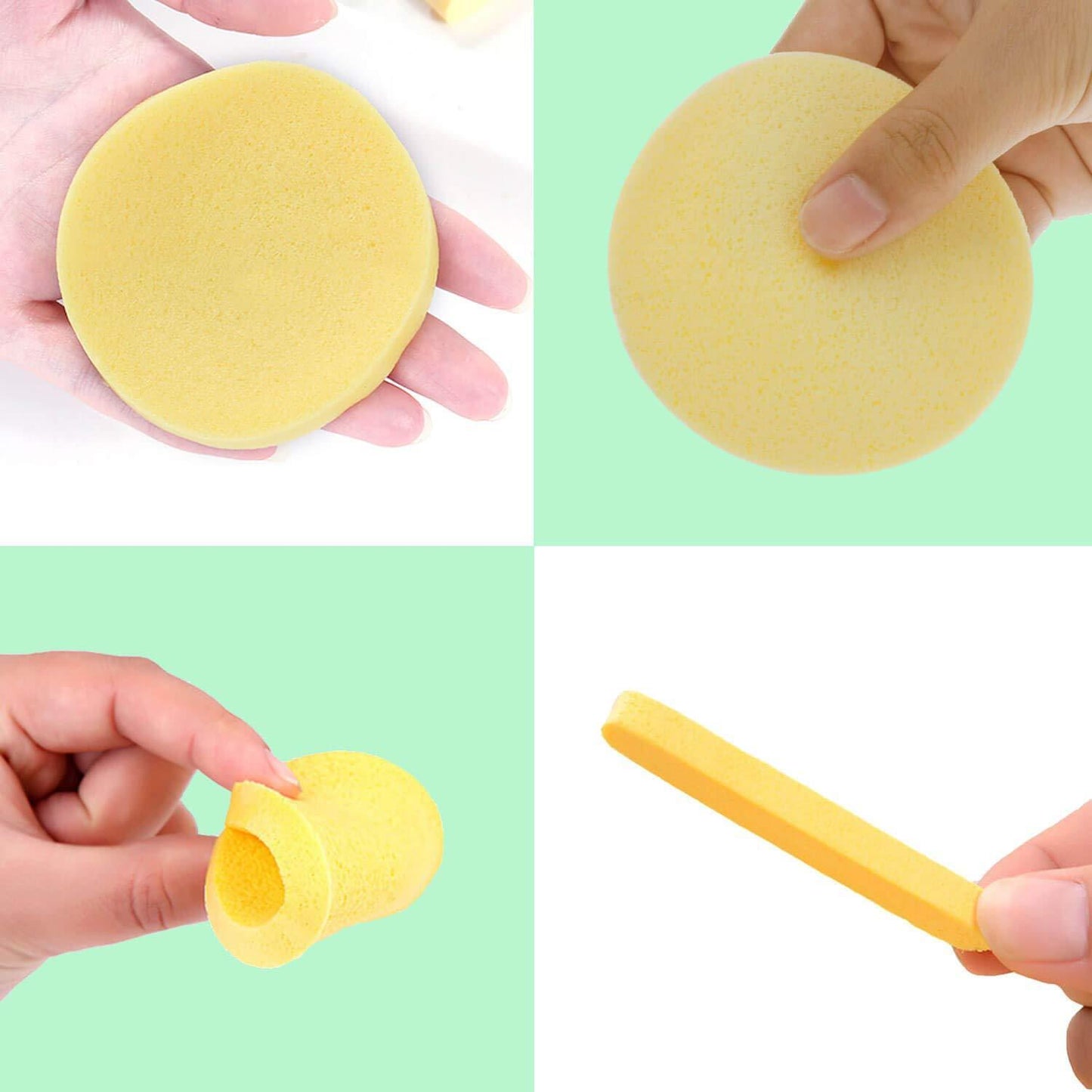 Compressed Facial Sponge | Yellow | 12 Pack | HOTLINE BEAUTY Spas HOTLINE BEAUTY 