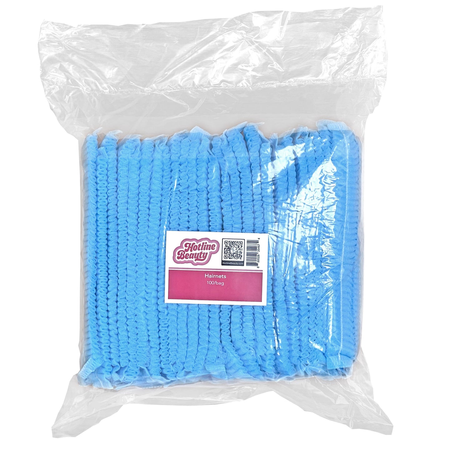 Disposable Hairnets | Blue | 100 Bag | HOTLINE BEAUTY Spas HOTLINE BEAUTY