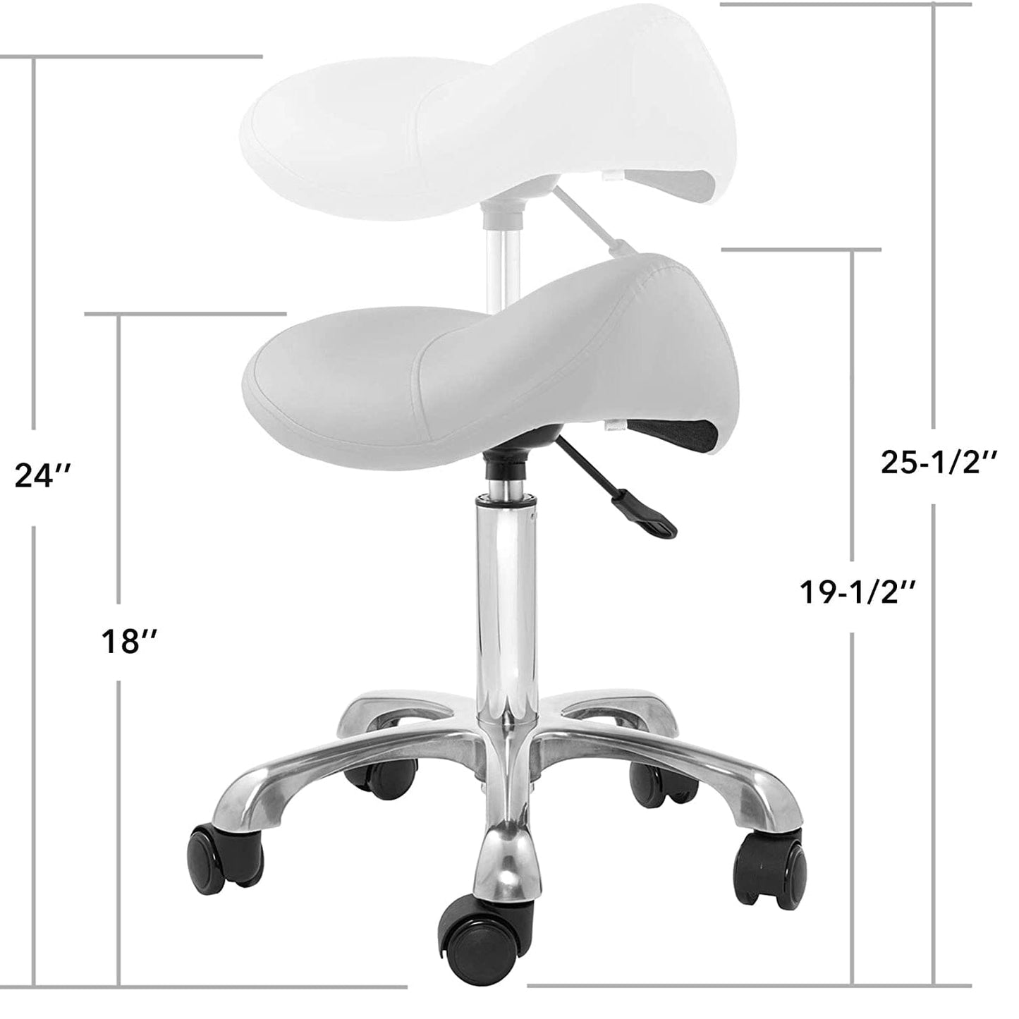 DK-98020 | Ergonomic Saddle Stool | Adjustable Hydraulic Seat STOOL SSW