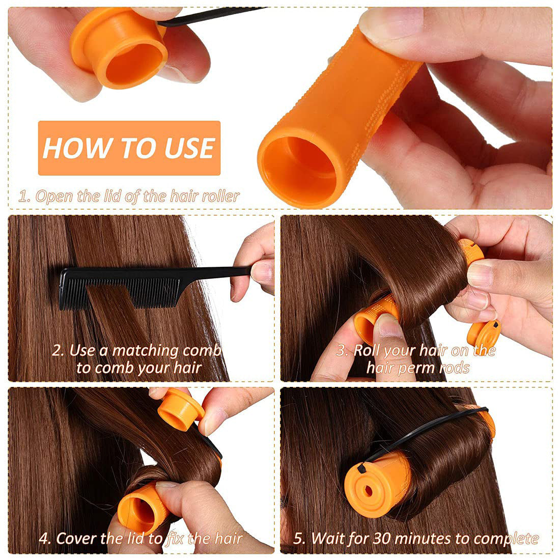 E-Z-Flow Cold Wave Rods | 1 Dozen | 356-TGJU | SOFT N STYLE HAIR COLORING ACCESSORIES SOFT N STYLE