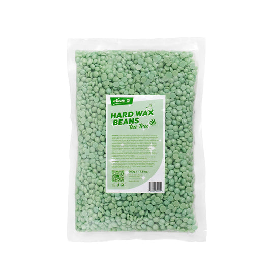 Hard Wax Beans | Tea Tree | NUDE U Waxing Kits & Supplies NUDE U 17.6oz / 500g