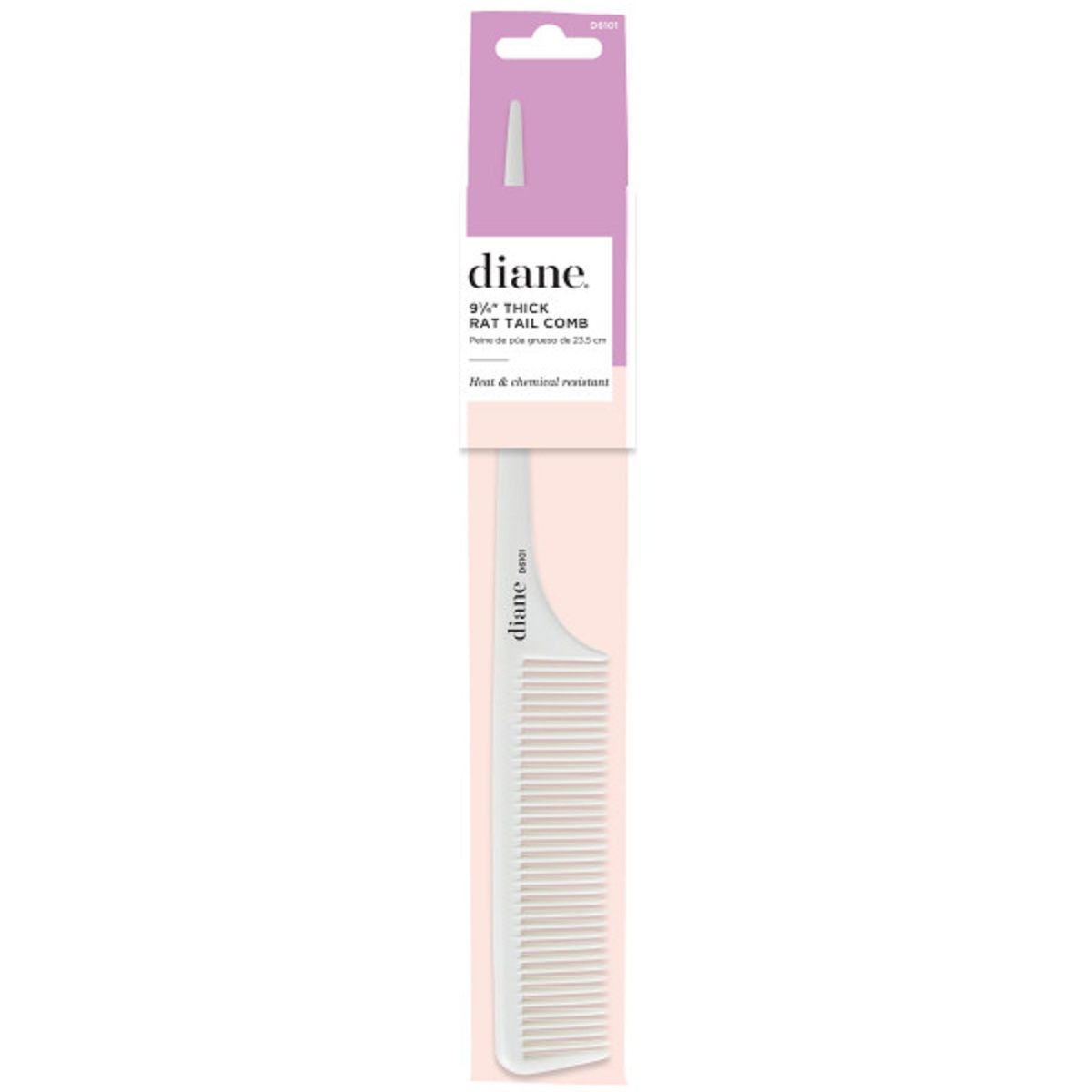 Heat Resistant | 9 1/4" Rat Tail Comb | D6101 | DIANE HAIR COLORING ACCESSORIES DIANE