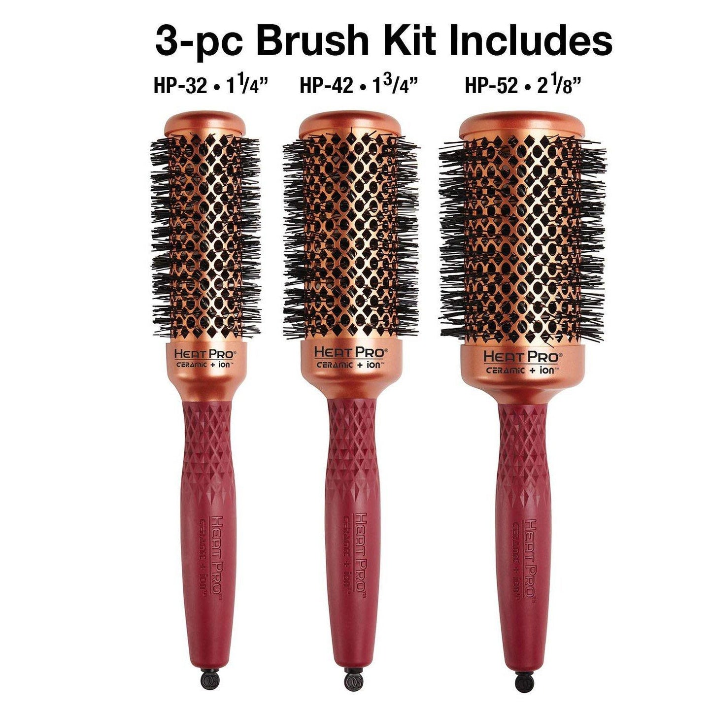 HeatPro Ceramic + ion 3-PC Bag Deal COMBS & BRUSHES OLIVIA GARDEN
