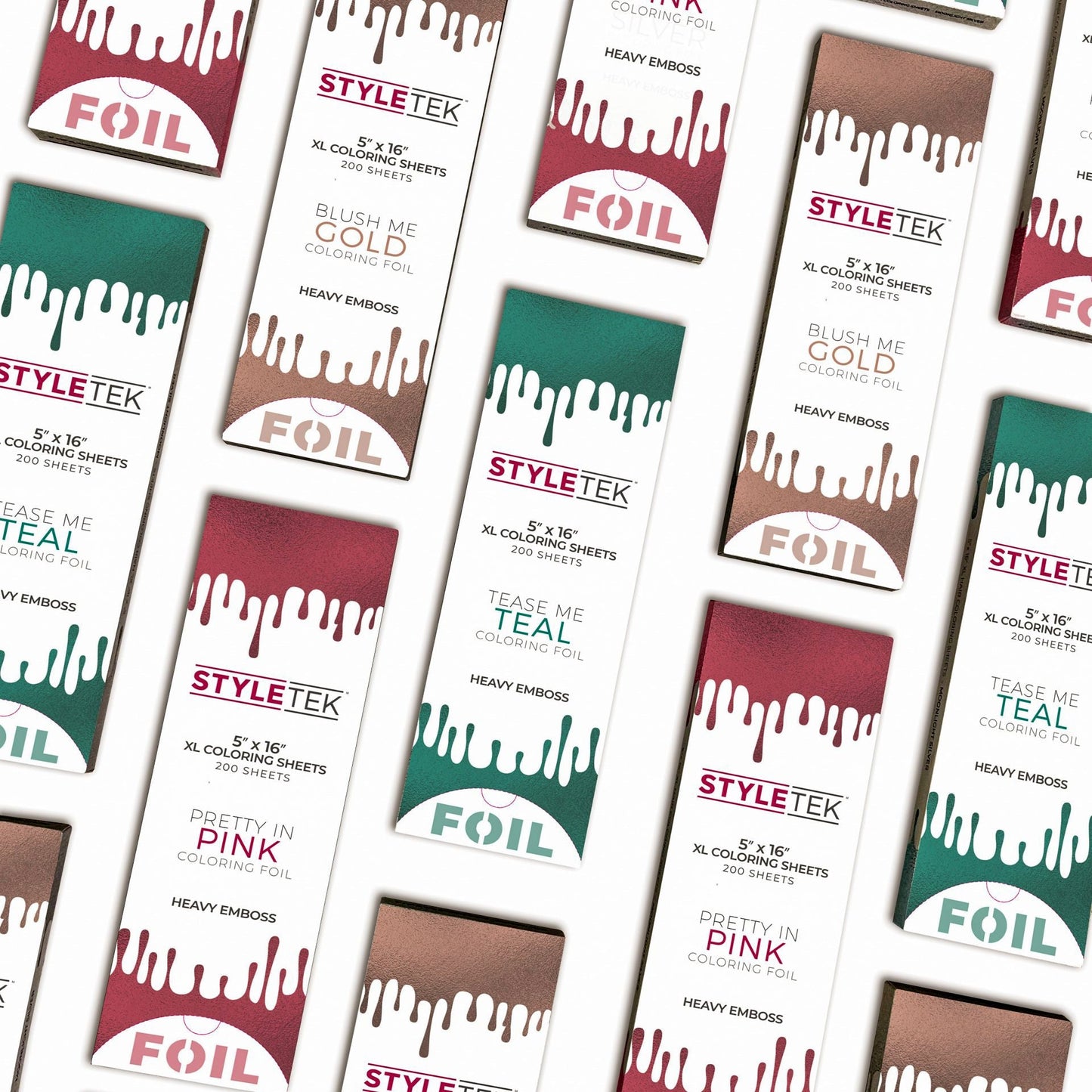 Heavy Emboss | 5" x 16" XL Coloring Foil | 200 Sheets | STYLETEK Craft Foil STYLETEK