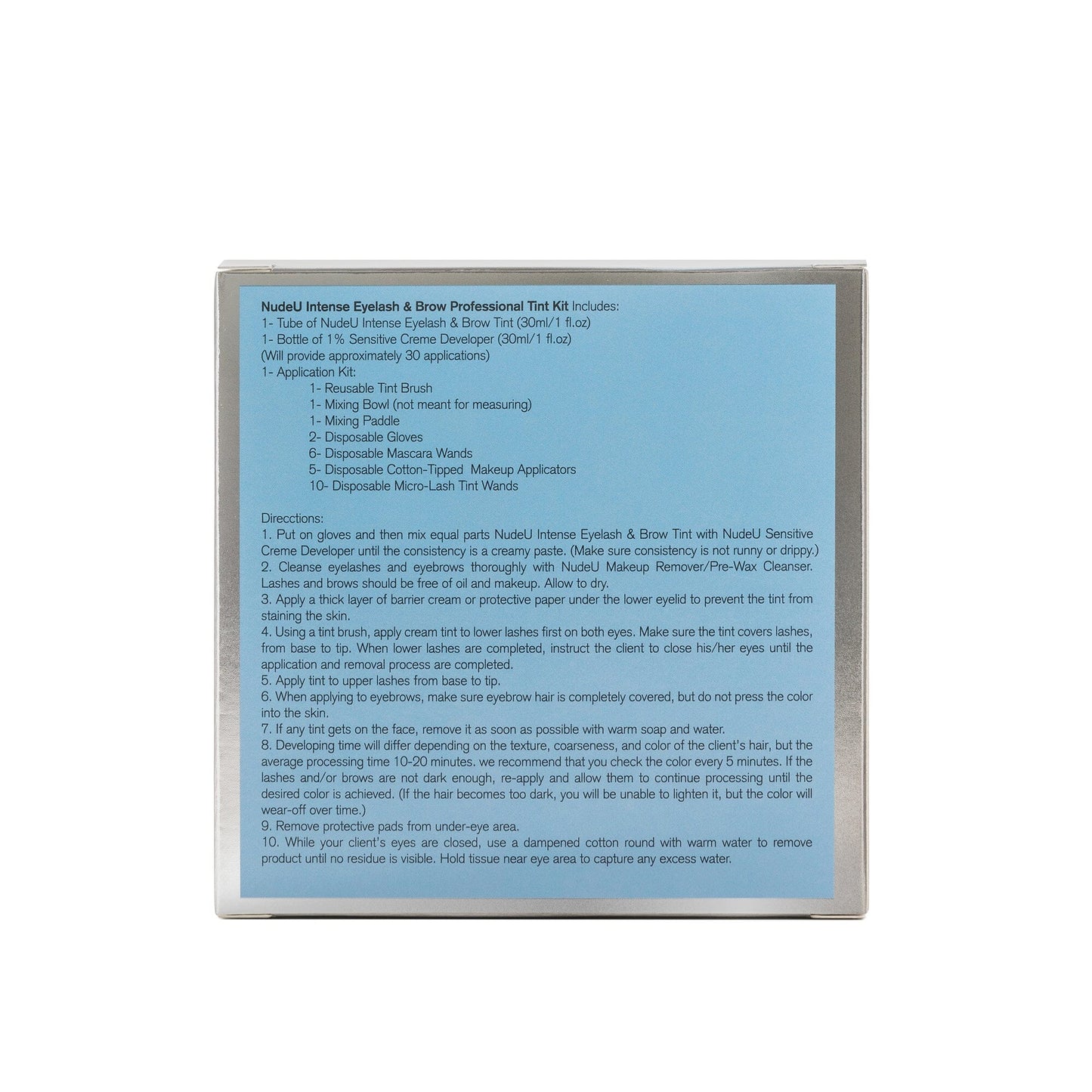 Intense Eyelash & Brow | Light Brown | Professional Tint Kit | NUDE U Spas NUDE U