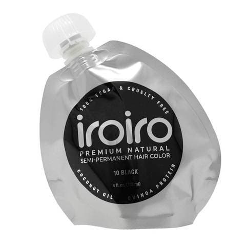 Iroiro 10 Black Semi-Permanent Hair Color – Vibrant, Vegan, and Easy to Apply