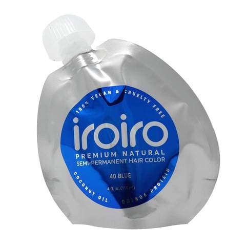 Iroiro 40 Blue Semi-Permanent Hair Color – Vibrant, Vegan, and Easy to Apply