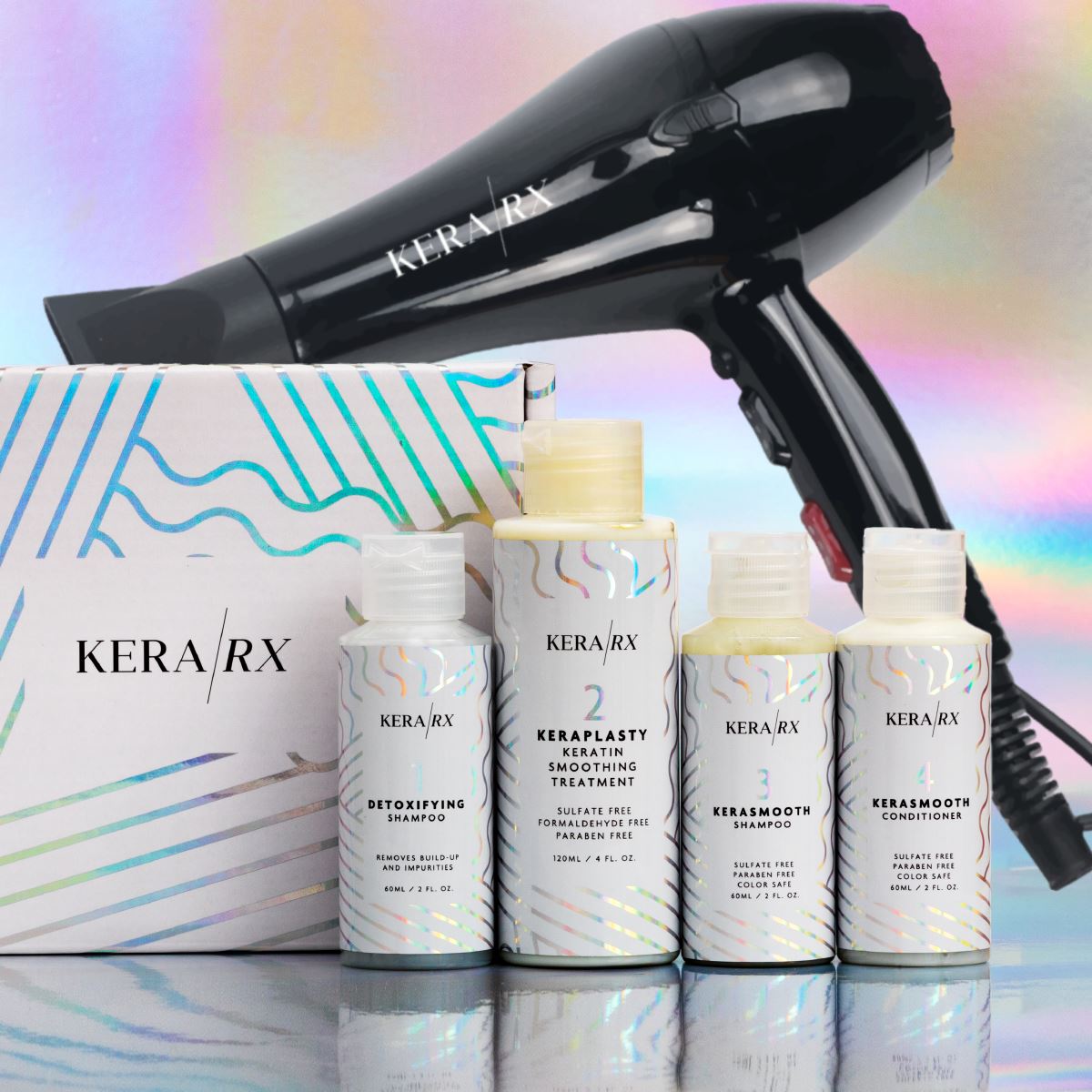 Keraplasty Try-Me Kit | Upgrade Package | Kera/RX KERATIN KERA/RX with Hair Dryer