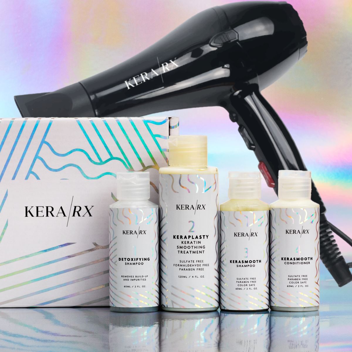 Keraplasty Try-Me Kit | Upgrade Package | Kera/RX KERATIN KERA/RX with Hair Dryer 