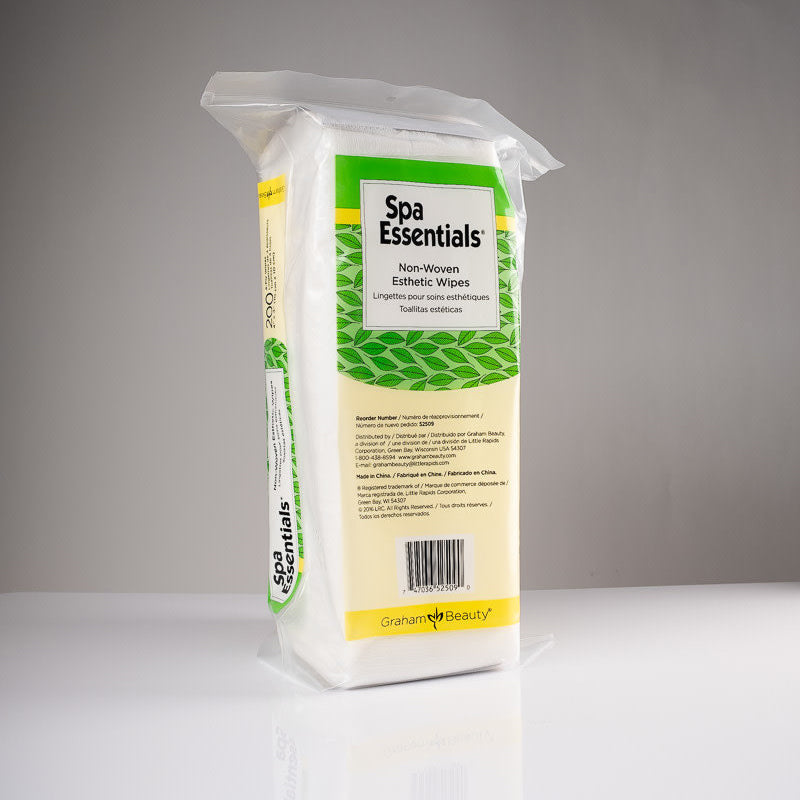No-Woven Esthetic 4-ply Wipes | 4" x 4" | 200 pcs / bag | Spa Essentials | GRAHAM BEAUTY Spas GRAHAM BEAUTY