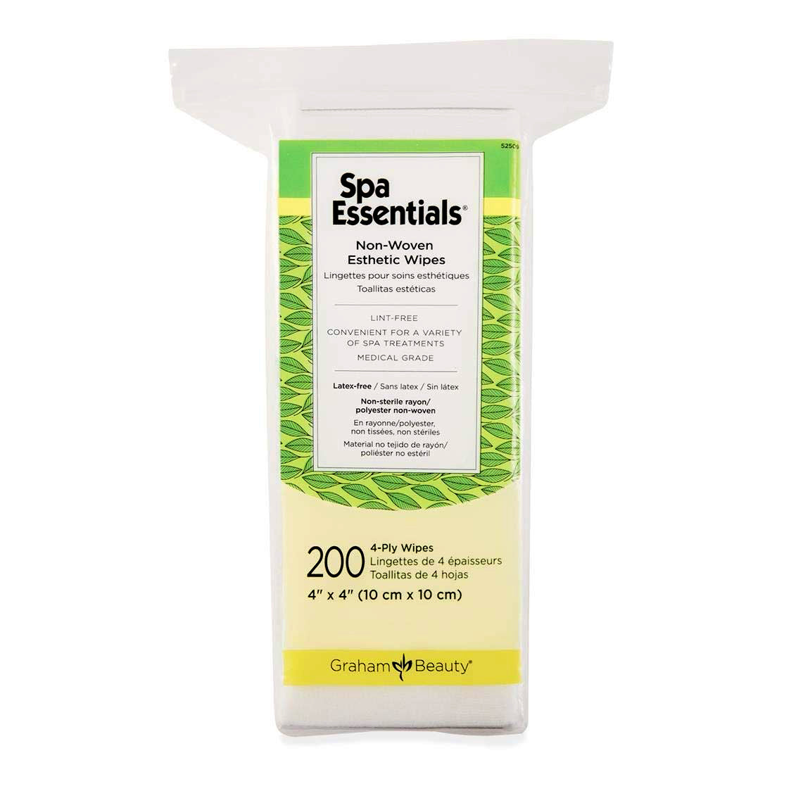 No-Woven Esthetic 4-ply Wipes | 4" x 4" | 200 pcs / bag | Spa Essentials | GRAHAM BEAUTY Spas GRAHAM BEAUTY