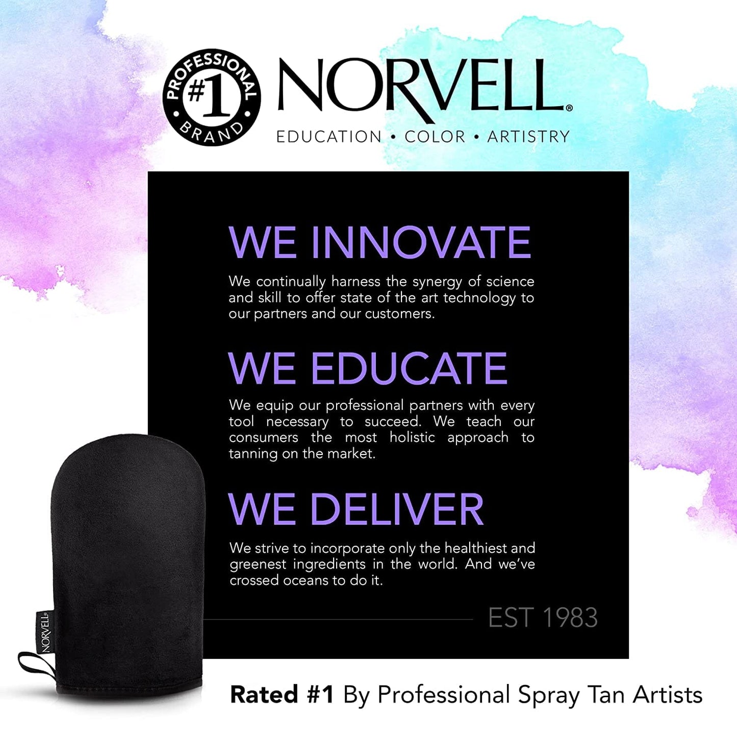 Norvell Self Tanning products are rated number 1 by professional spray tan artists.