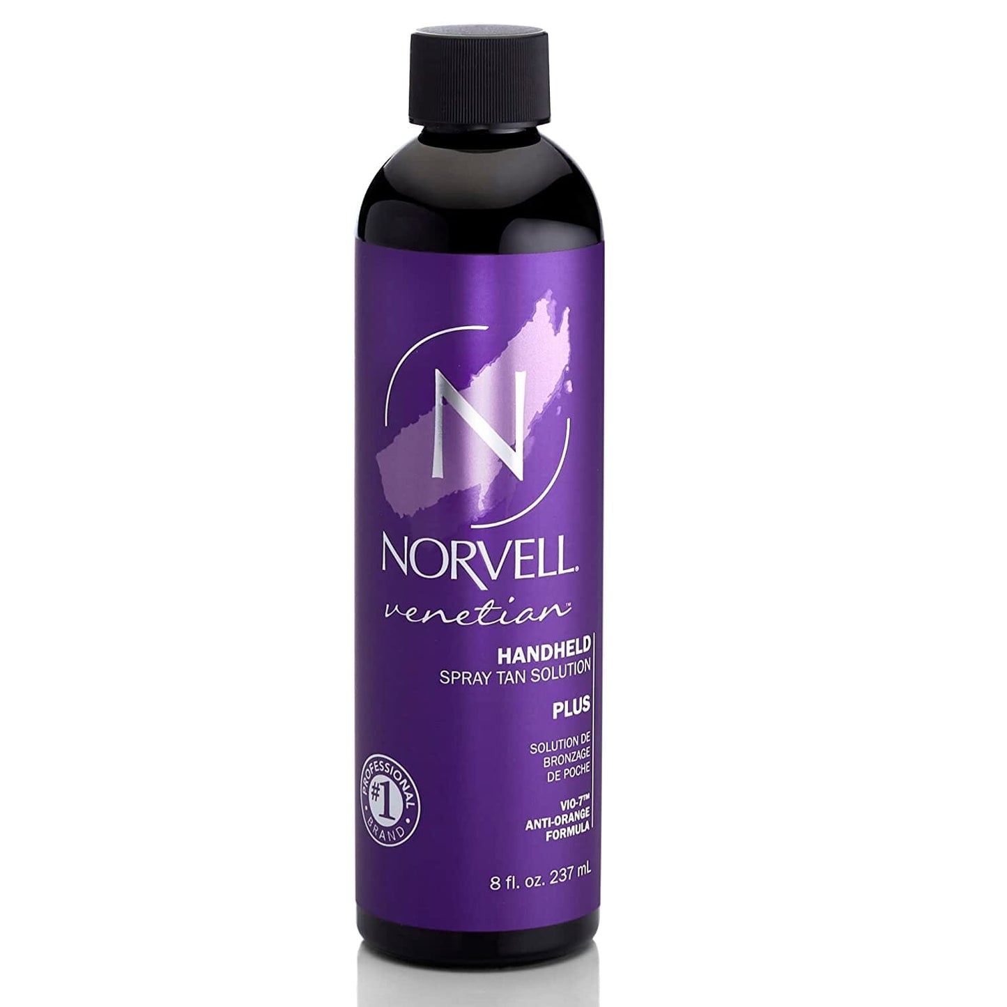 Main image of the 8 fluid ounce bottle of Norvell Venetian Plus Handheld Spray Tan Solution.
