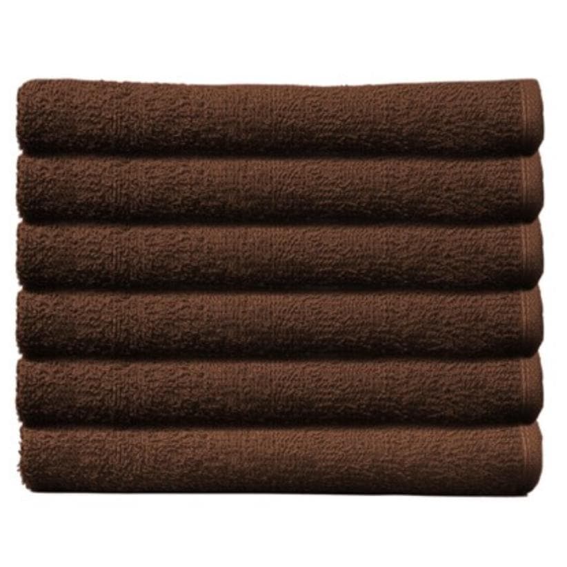 Image of the Chocolate Brown Partex Edge Salon Towels.