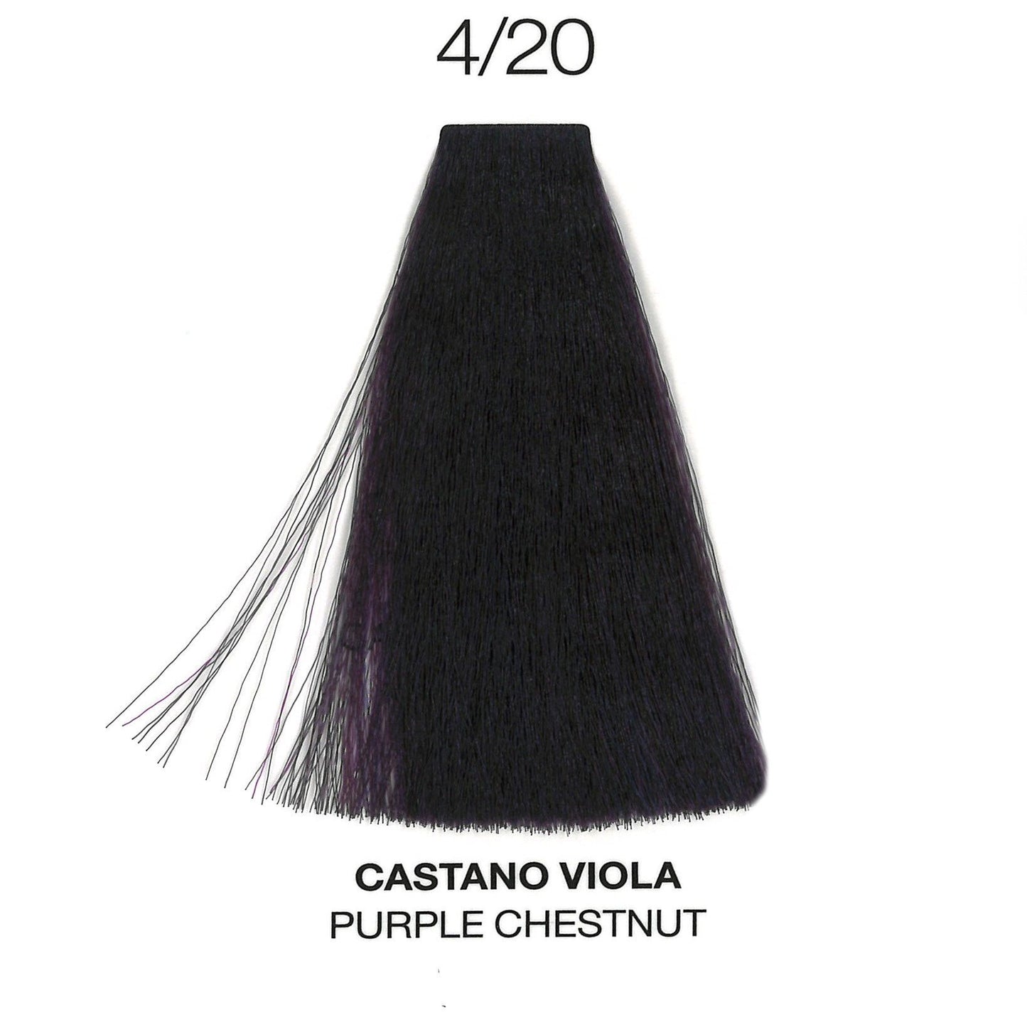 Perlacolor Purity 4/20 Purple Chestnut Ammonia-Free Permanent Hair Dye 100 ml - Long-lasting color for salon treatments.