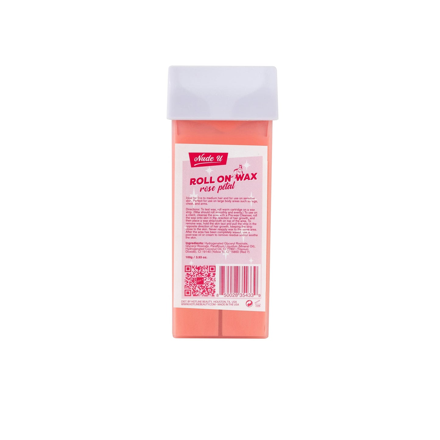 Rose Petal | Roll-on Depilatory Wax Cartridge | NUDE U Waxing Kits & Supplies NUDE U