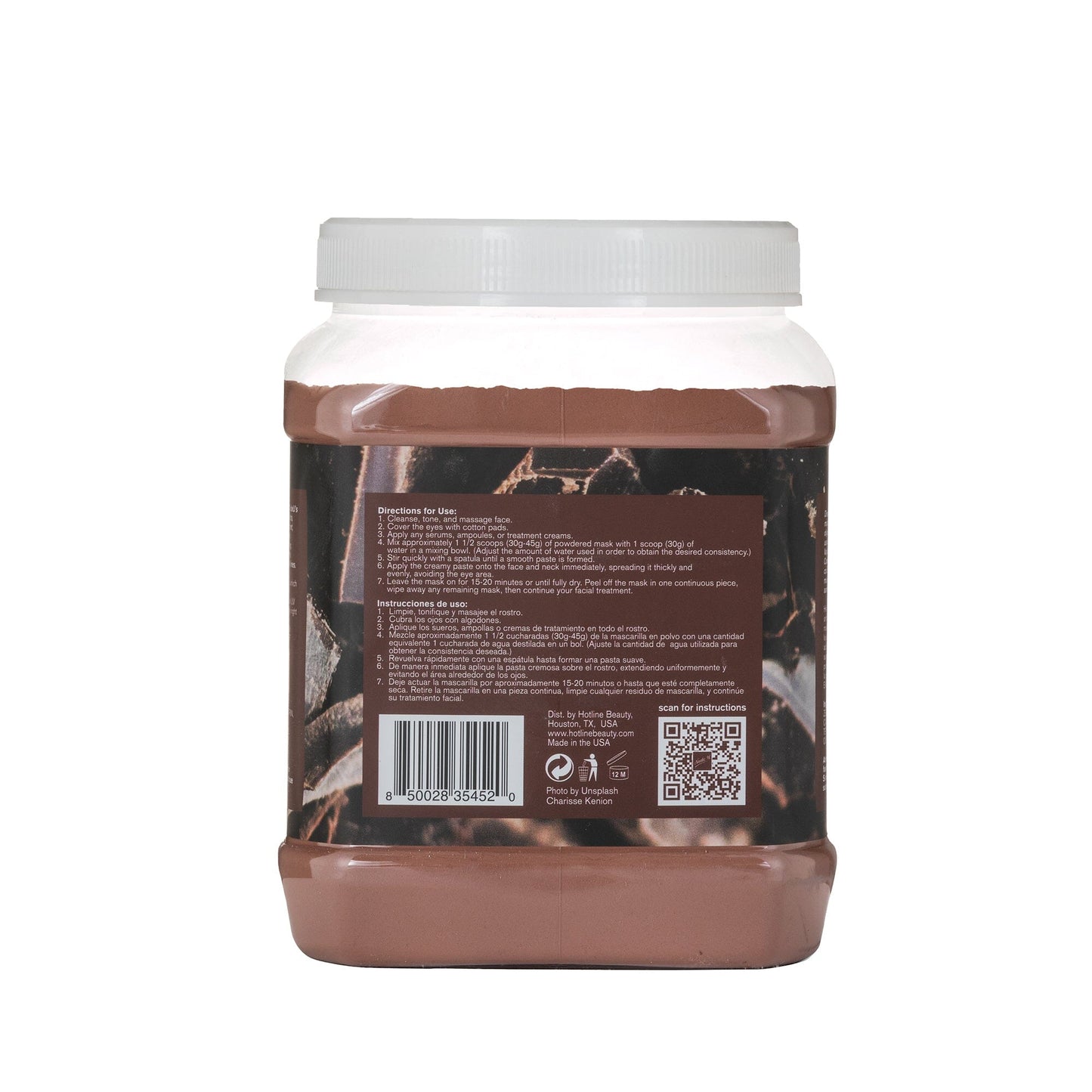 Soft Powder Mask | Dark Chocolate | 1 KG | NUDE U Skin Care NUDE U