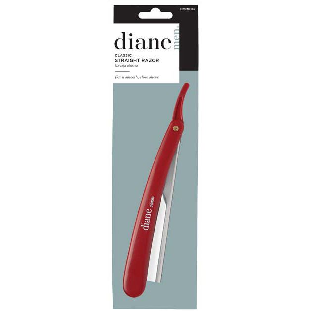 Straight Razor Red Plastic Handle | DVM003 HAIR COLORING ACCESSORIES DIANE