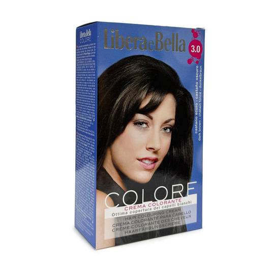 Get chic results with Libera E Bella 3.0 Dark Brown Hair Coloring Kit. 