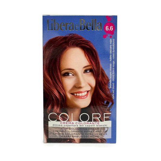 Get chic results with Libera E Bella 6.6 Dark Red Bond Hair Coloring Kit. 