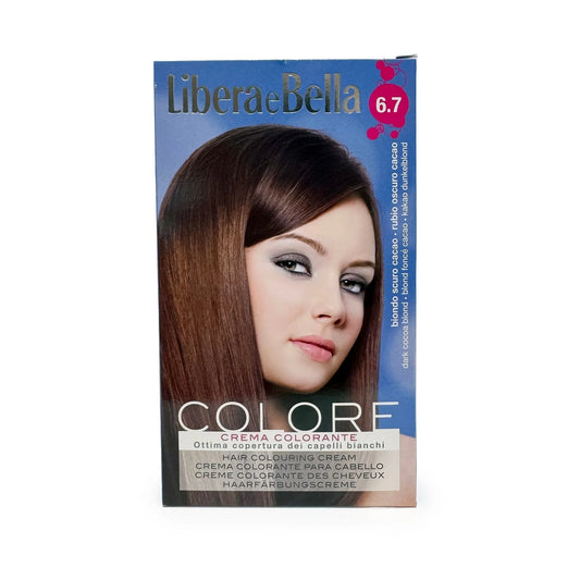 Get chic results with Libera E Bella 6.7 Dark Cocoa Blond Hair Coloring Kit. 