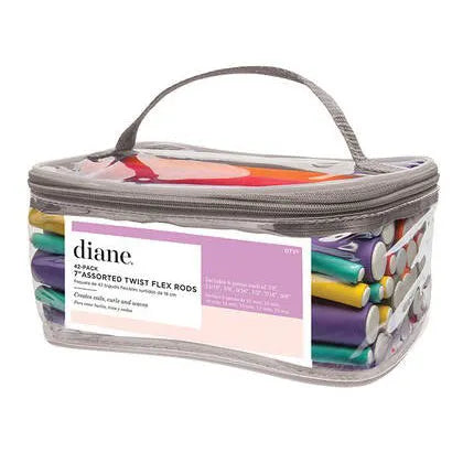 7" Assorted Twist Flex Rods | 42 Pack | DTV1 | DIANE PERSONAL CARE DIANE 